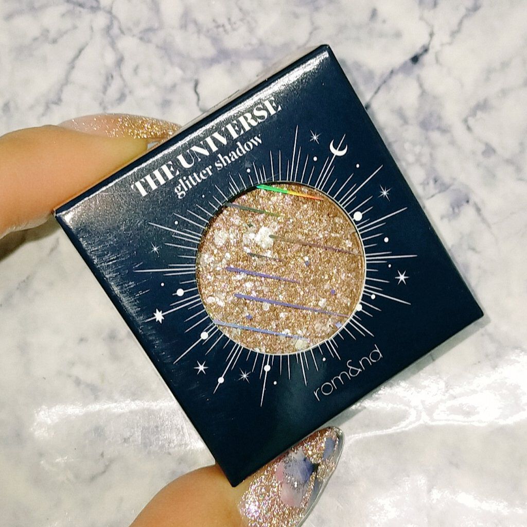 グリッター シャドウ カラー 05 アゥアギャラクシー(OUR GALAXY)/rom&nd/グリッターを使ったクチコミ（2枚目）