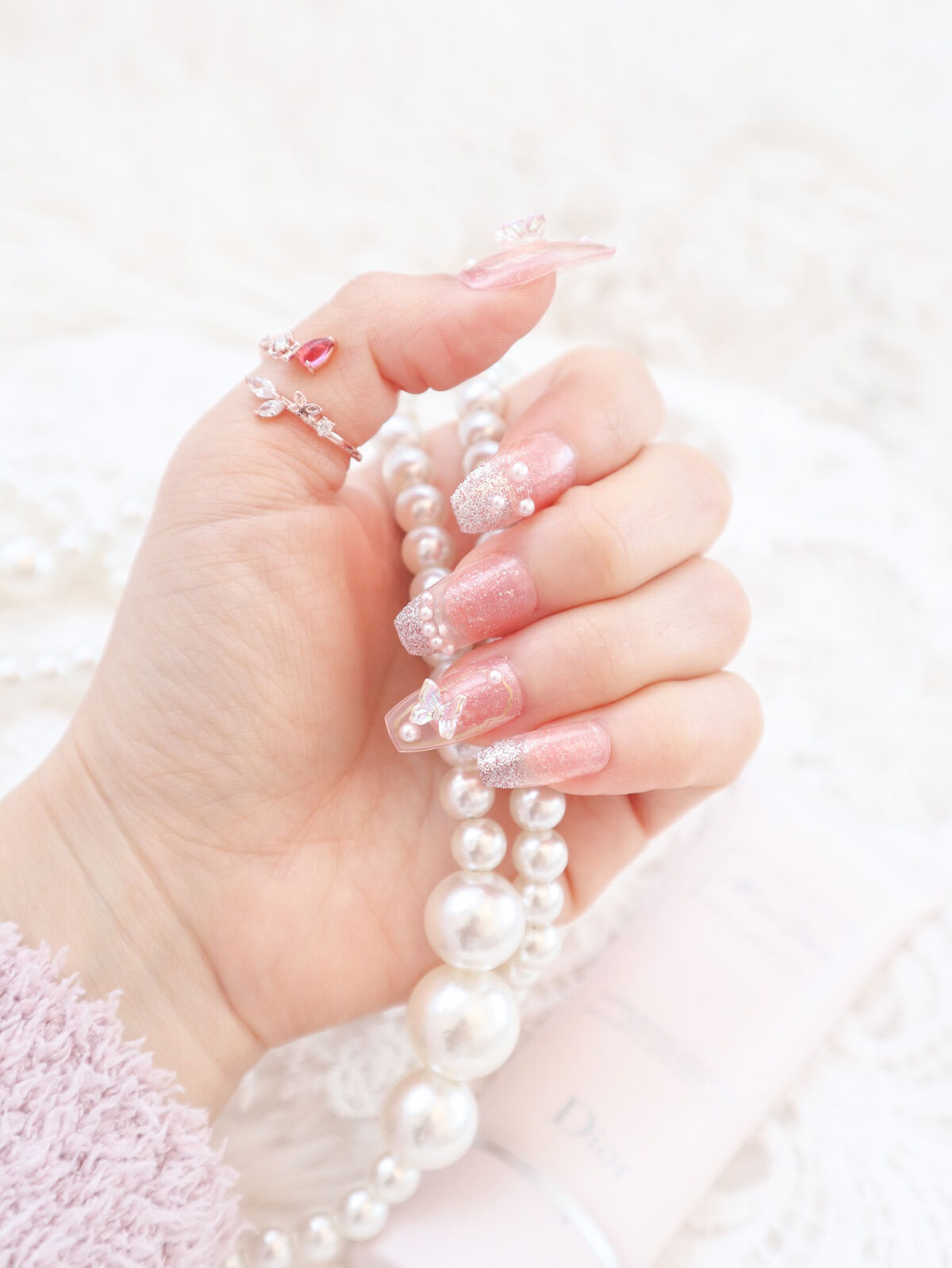 ネイルチップ 24ピース 蝶形リボンデコレーション/SHEIN/ネイルチップ・パーツを使ったクチコミ（2枚目）