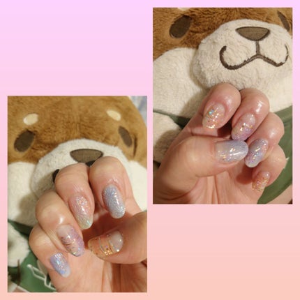 貼るジェルネイル/セリア/ネイルシールを使ったクチコミ(1枚目)