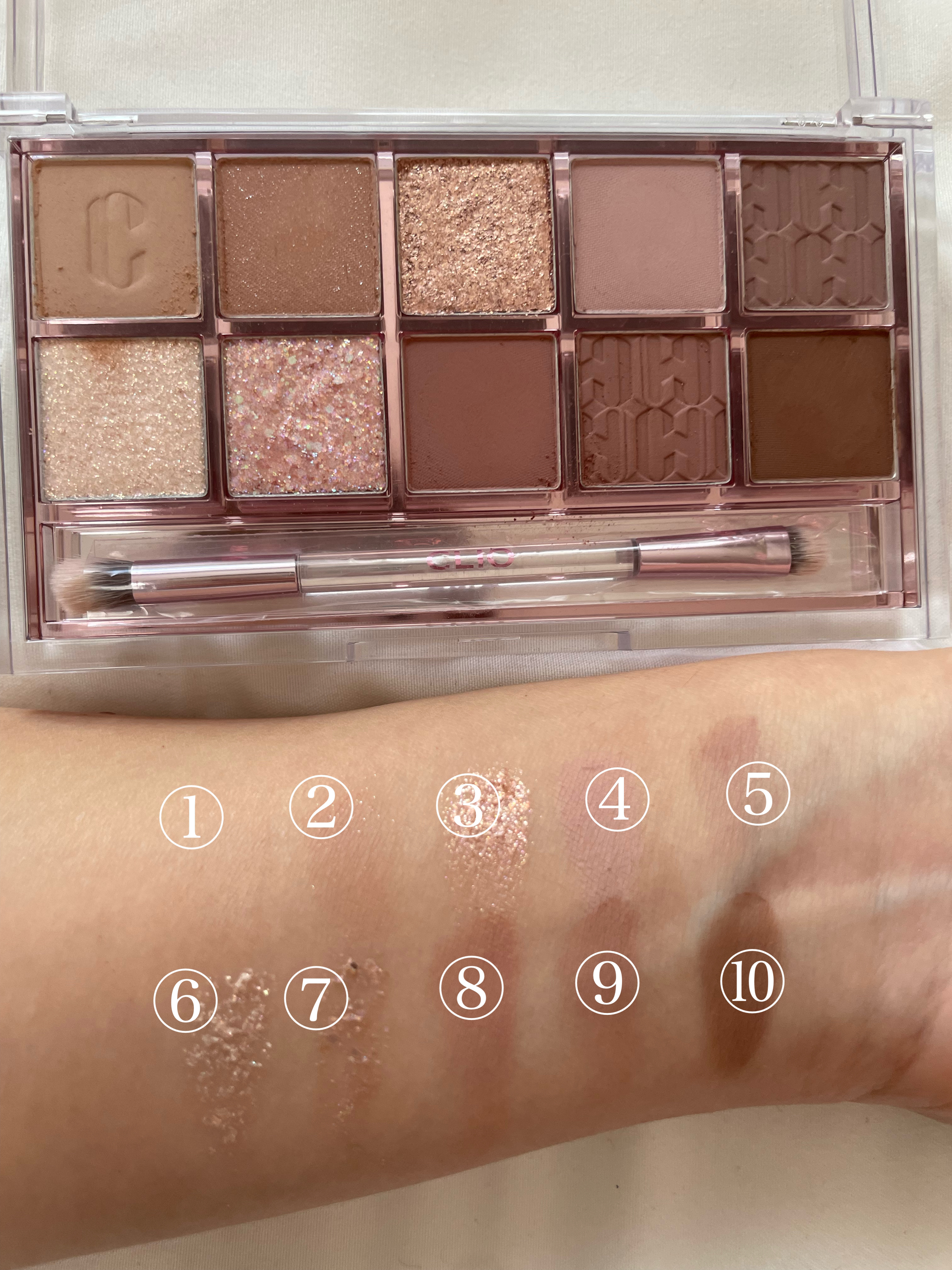 プロ アイ パレット 13 PICNIC BY THE SUNSET/CLIO/アイシャドウパレットを使ったクチコミ（3枚目）