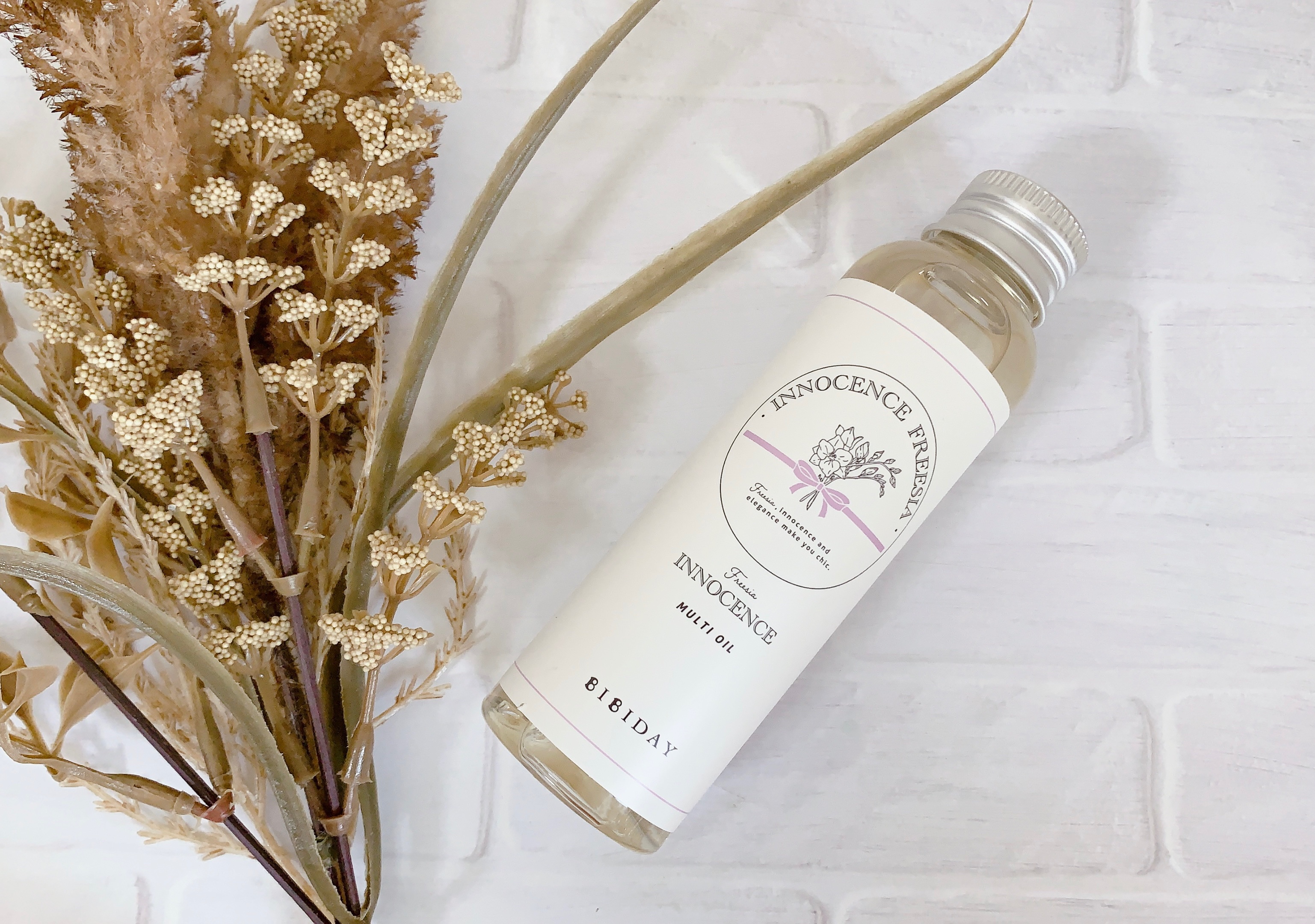 イノセンスフリージアマルチオイル/BIBIDAY/ヘアオイルを使ったクチコミ（2枚目）