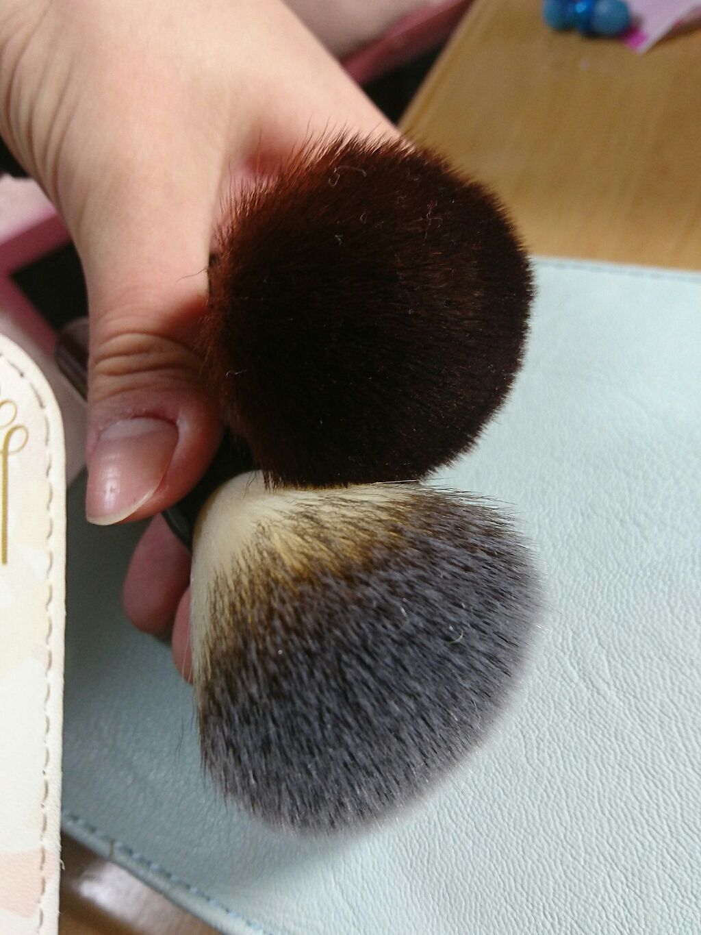 春姫 ファンデーションブラシ/DAISO/メイクブラシを使ったクチコミ（2枚目）
