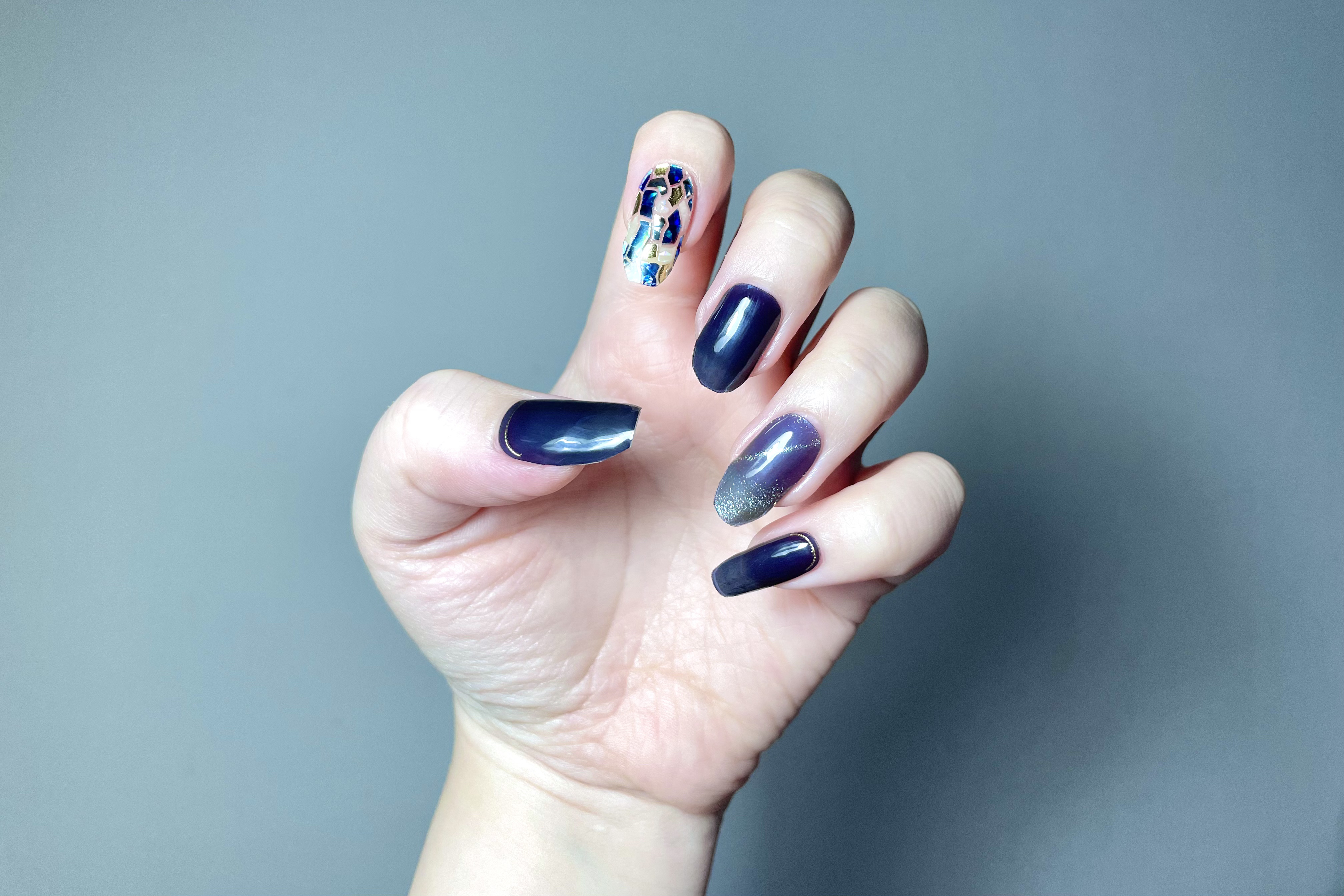 セミキュアジェルネイル（ハンド）/ohora/ネイルシールを使ったクチコミ（3枚目）