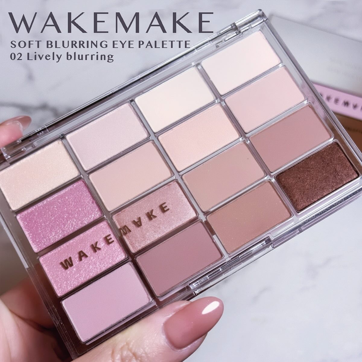 ソフトブラーリングアイパレット 02.ライブリーブラーリング/wakemake/アイシャドウパレットを使ったクチコミ（1枚目）