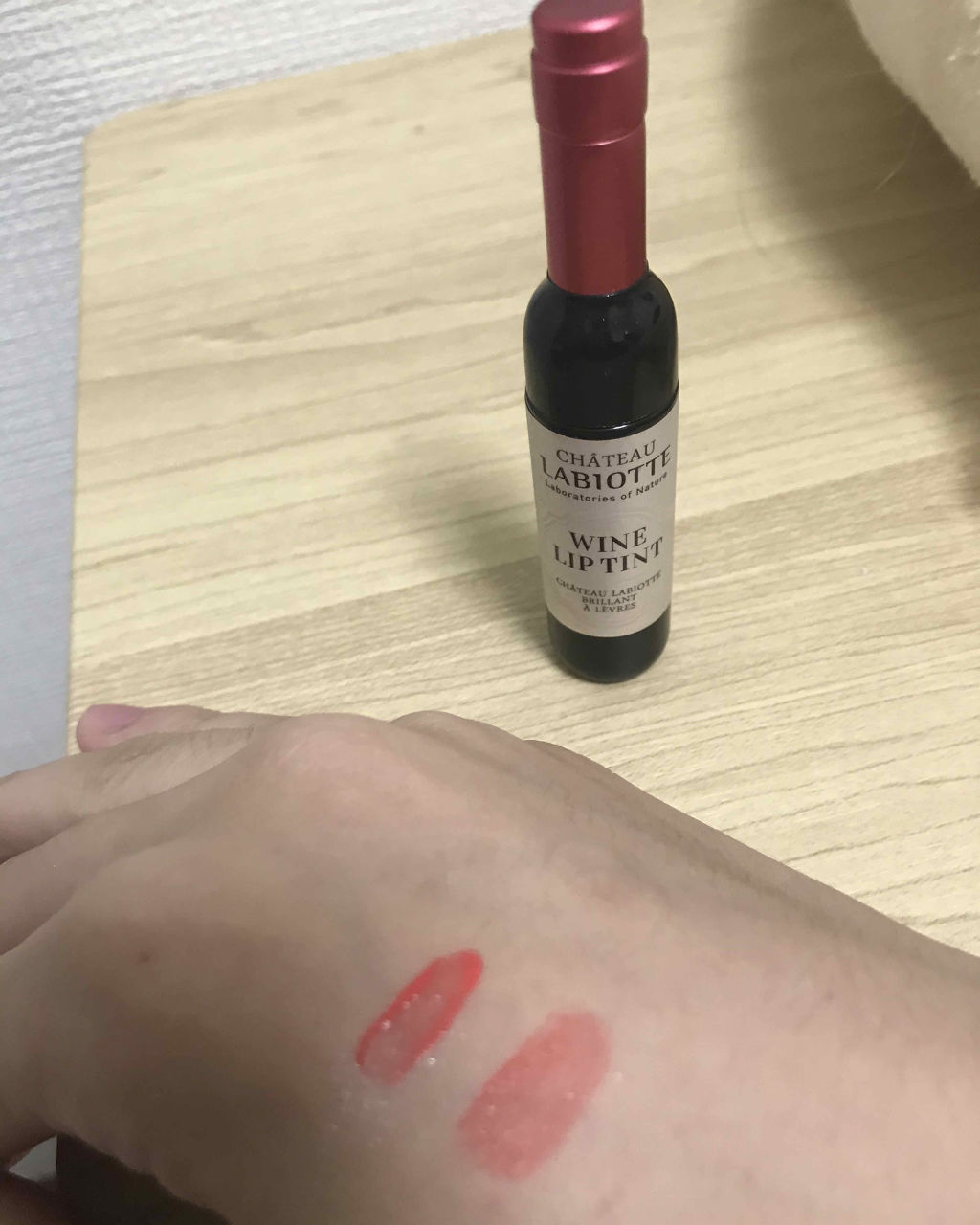 ワインリップティント CR01 ロゼコーラル/LABIOTTE/リップティントを使ったクチコミ（3枚目）