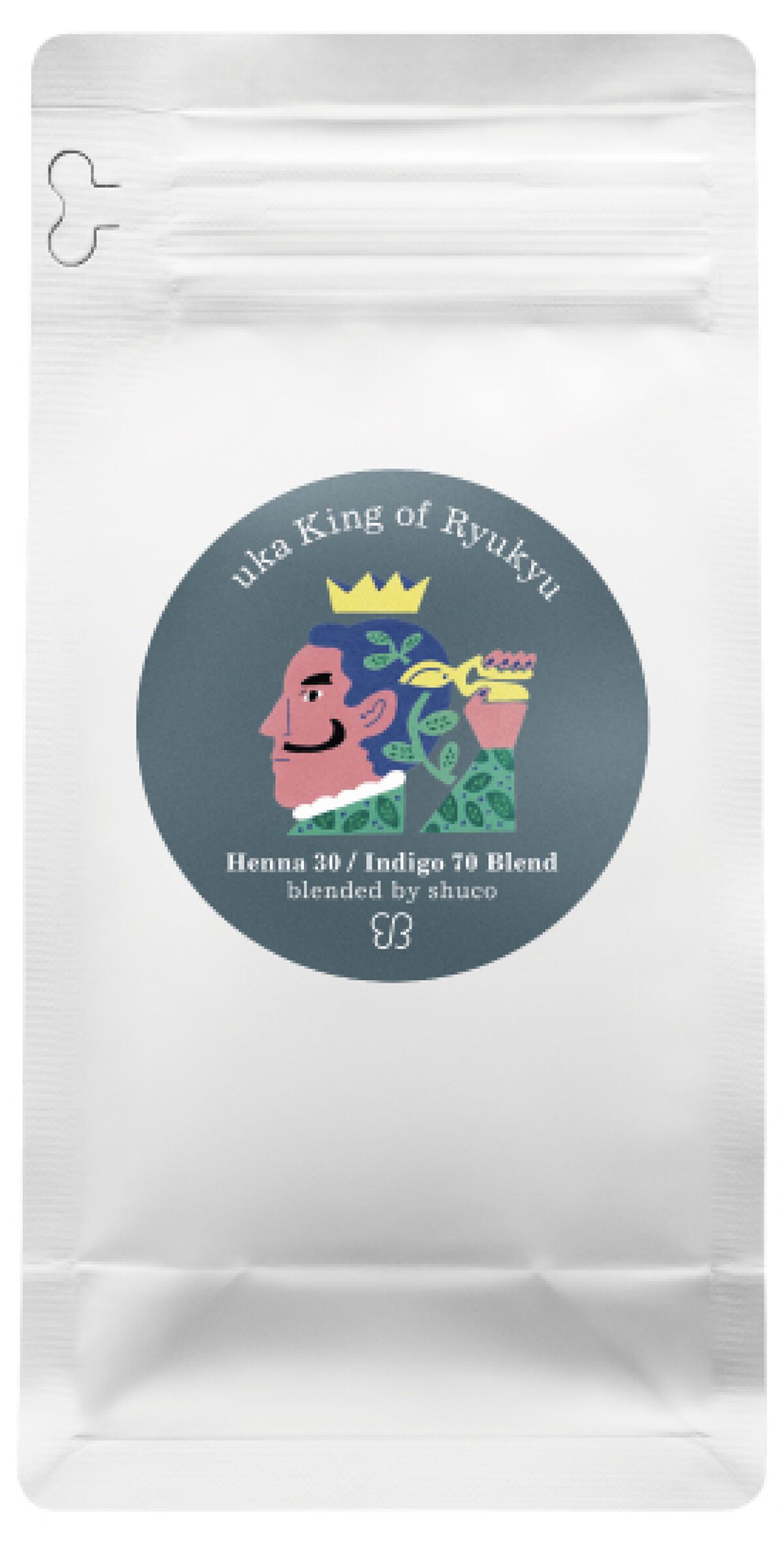 uka King of Ryukyu ヘナ 30 / インディゴ 70 ブレンド uka King of Ryukyu ヘナ 30 / インディゴ 70 ブレンド