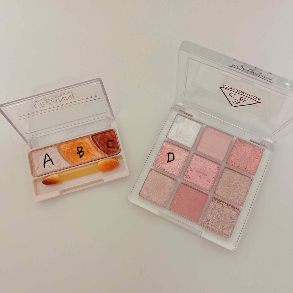 トーンアップアイシャドウ/CEZANNE/アイシャドウパレットを使ったクチコミ（3枚目）