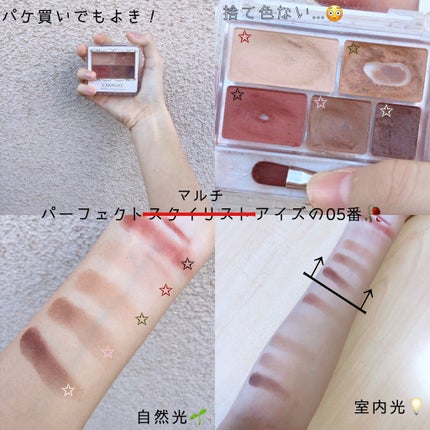 パーフェクトマルチアイズ/キャンメイク/アイシャドウパレットを使ったクチコミ(2枚目)