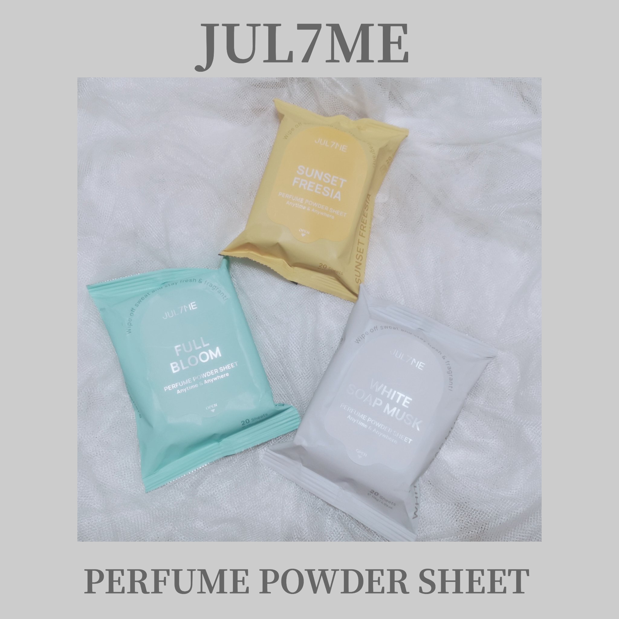 ジュライミー フレグランスパウダーシート ホワイトソープムスク/JUL7ME/ボディシートを使ったクチコミ（1枚目）