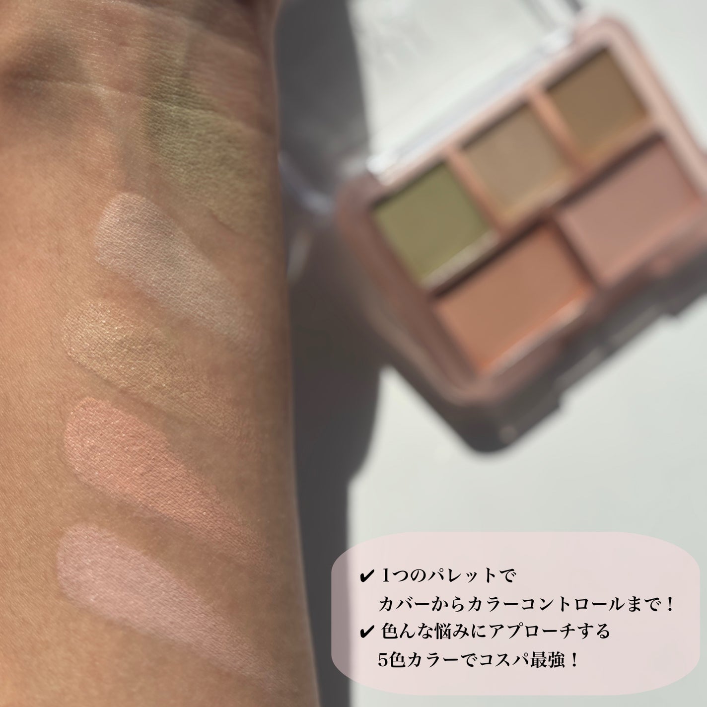 コンシールブレンダーパレット/LUNA/パレットコンシーラーを使ったクチコミ(3枚目)