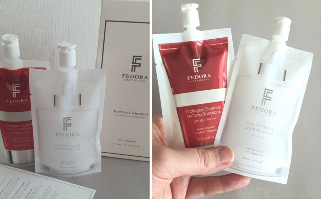 コラーゲン エッセンシャル UV スパ サンブロック/FEDORA AESTHETIC/日焼け止めクリームを使ったクチコミ(1枚目)