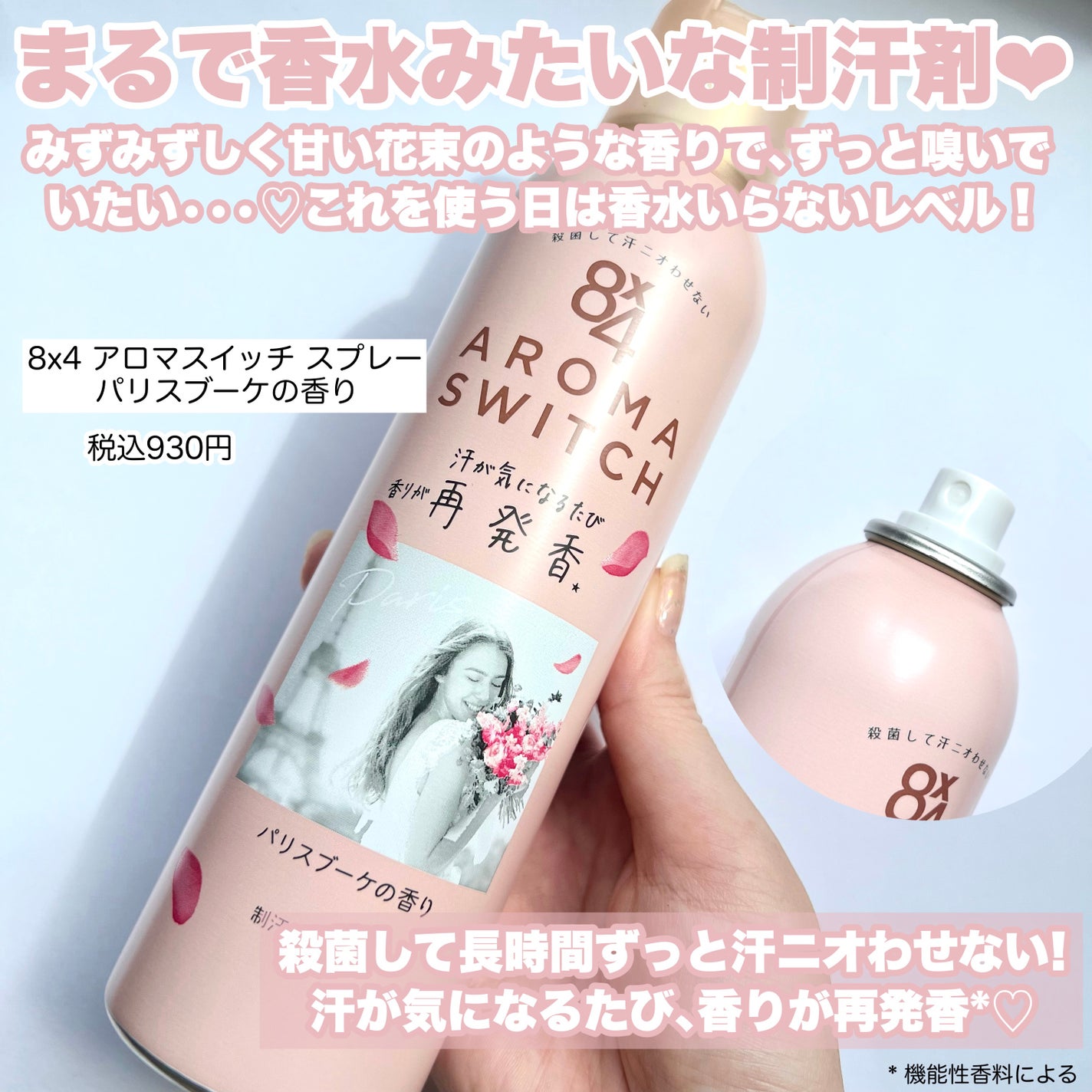 8x4 アロマスイッチ スプレー パリスブーケの香り/8x4/デオドラント・制汗剤を使ったクチコミ(2枚目)