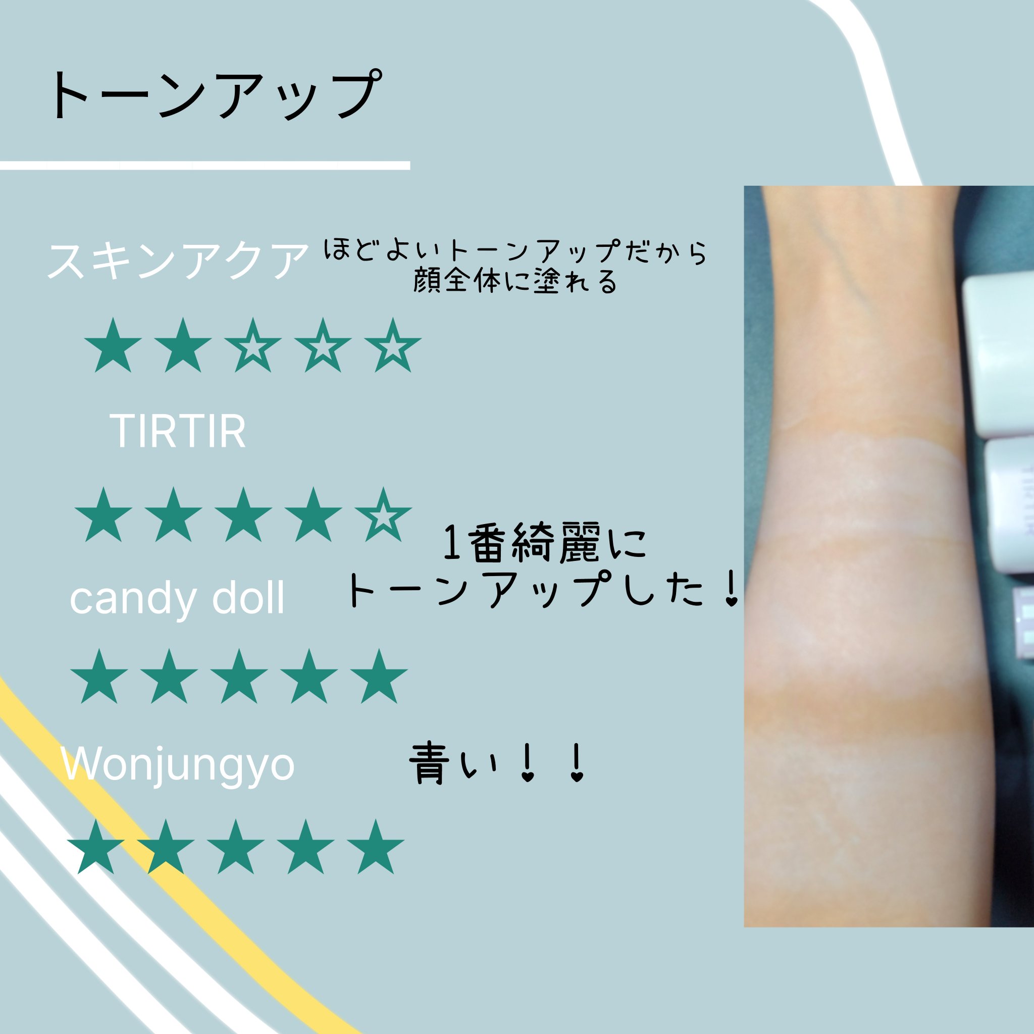 あなたはどっち派？スキンアクア・CandyDoll・TIRTIR