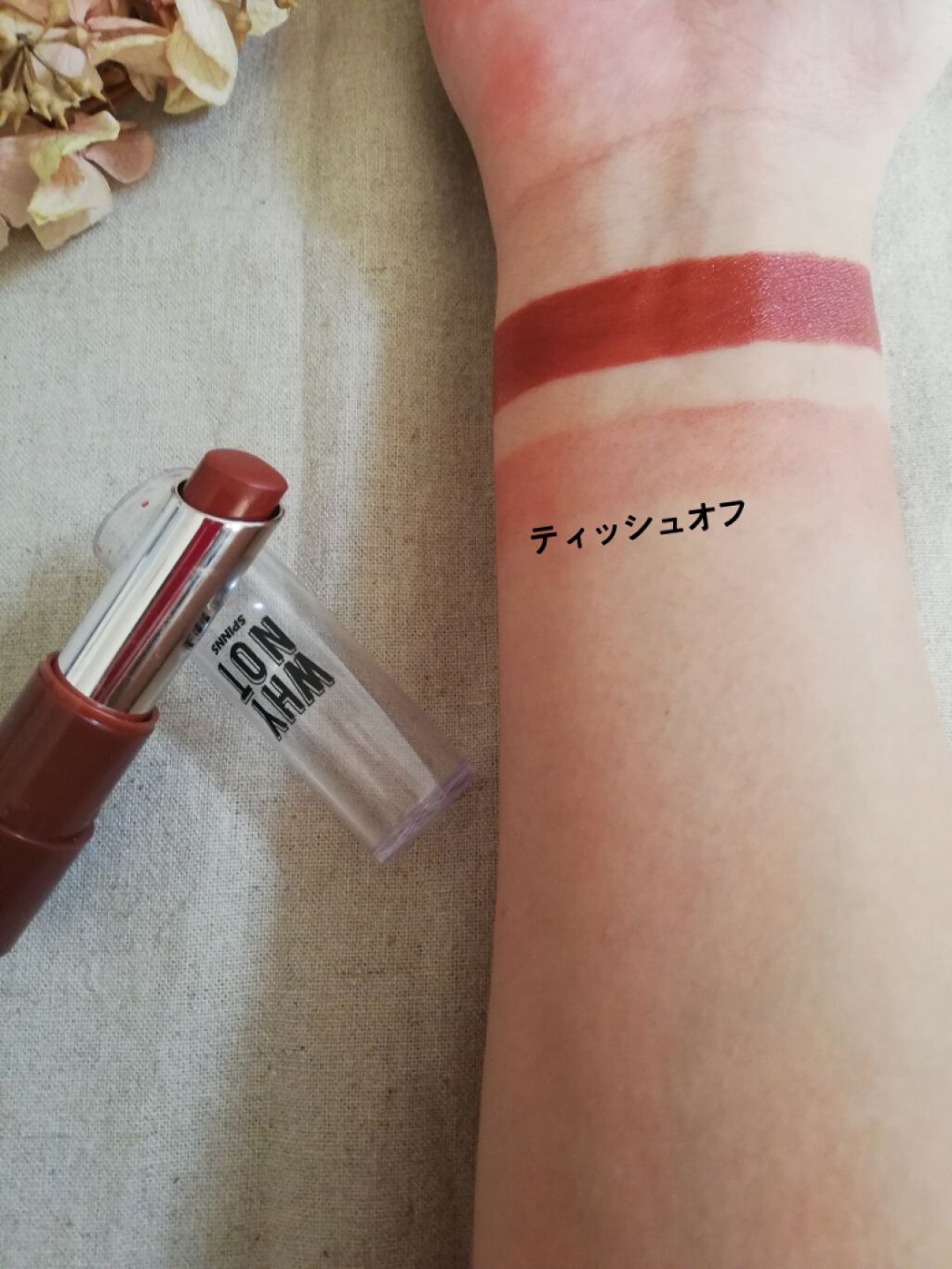 WHY NOT SPINNS リップスティック/DAISO/口紅を使ったクチコミ(3枚目)