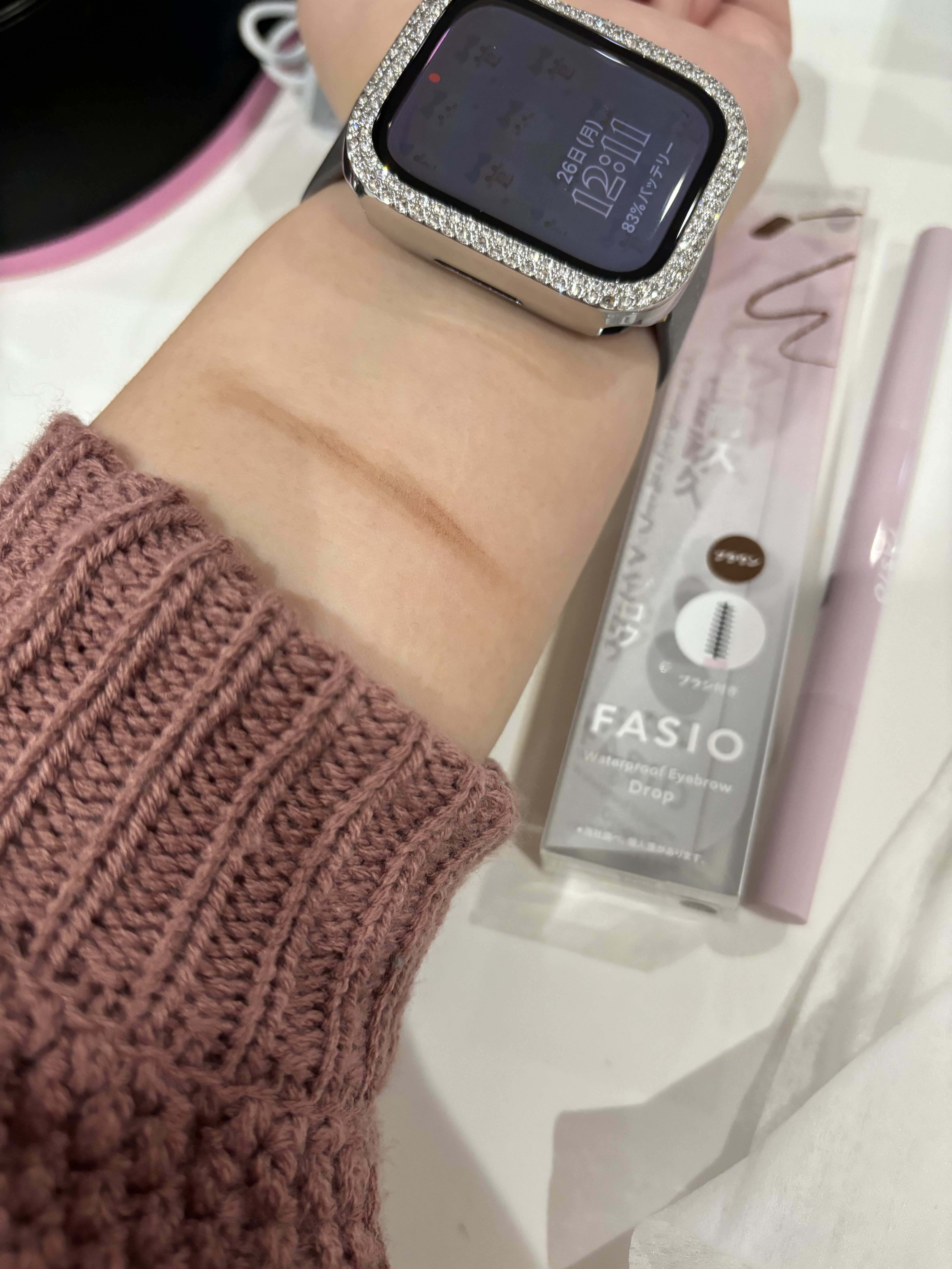 ウォータープルーフ アイブロウ （しずく型芯） 02 ブラウン/FASIO/アイブロウペンシルを使ったクチコミ（3枚目）