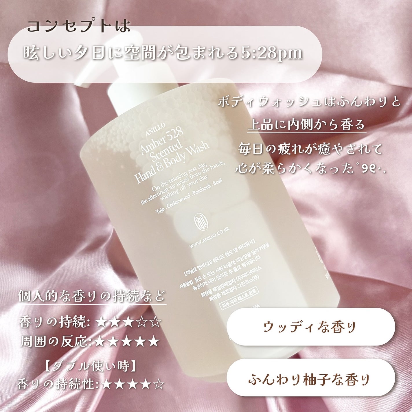 アンバー528 センティッドハンド&ボディウォッシュ/ANILLO/ボディソープを使ったクチコミ(2枚目)