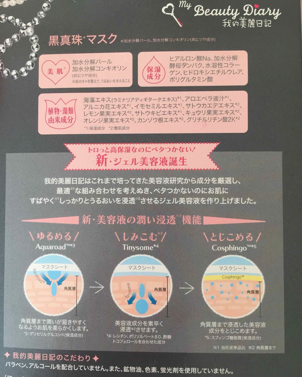 黒真珠マスク/我的美麗日記/シートマスク・パックを使ったクチコミ(2枚目)