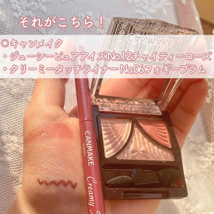ジューシーピュアアイズ/キャンメイク/アイシャドウパレットを使ったクチコミ(3枚目)