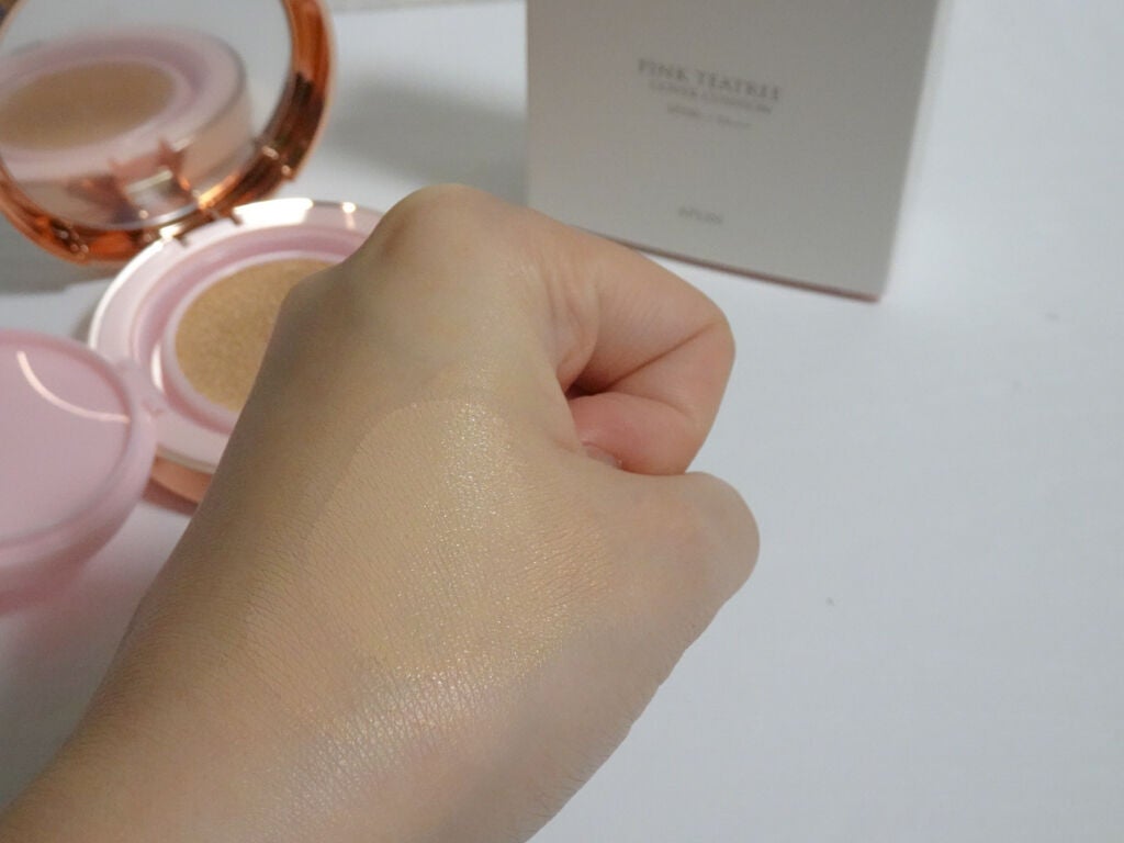 ピンクティーツリーカバークッション/APLIN/クッションファンデーションを使ったクチコミ(7枚目)