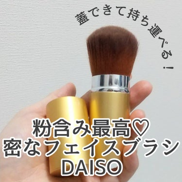 DAISO ごくふわっ春姫スライド式携帯メイクブラシのクチコミ「200円か300円商品だったと思います！
ごくふわっ春姫スライド式携帯メイクブラシ


フェイ.....」（1枚目）