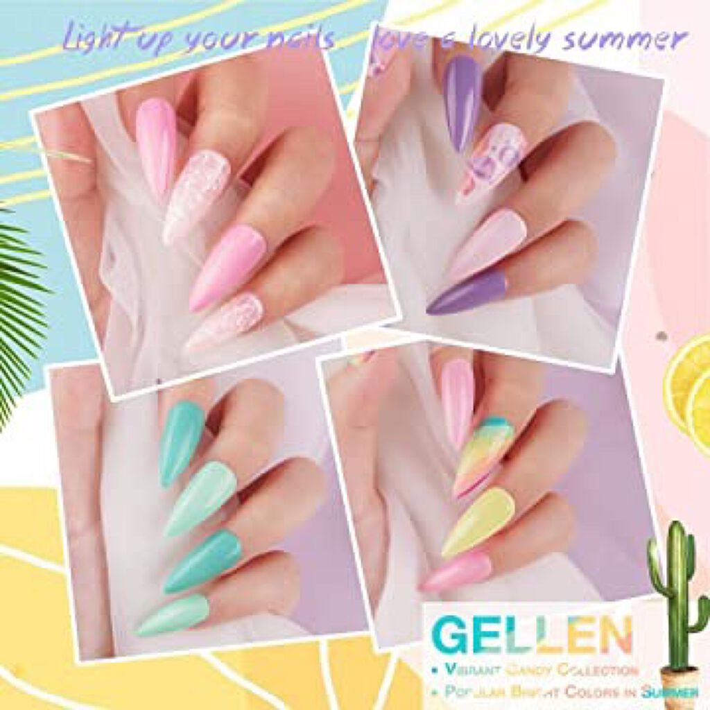 Gellen ジェルネイル 16色セット UV/LED対応 ポリッシュタイプ ベーストップ付き/Gellen/ジェルネイルを使ったクチコミ(4枚目)