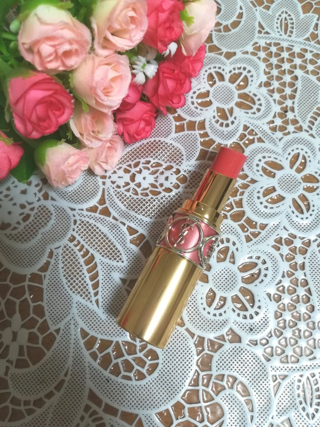 ルージュ ヴォリュプテ シャイン/YVES SAINT LAURENT BEAUTE/口紅を使ったクチコミ(1枚目)