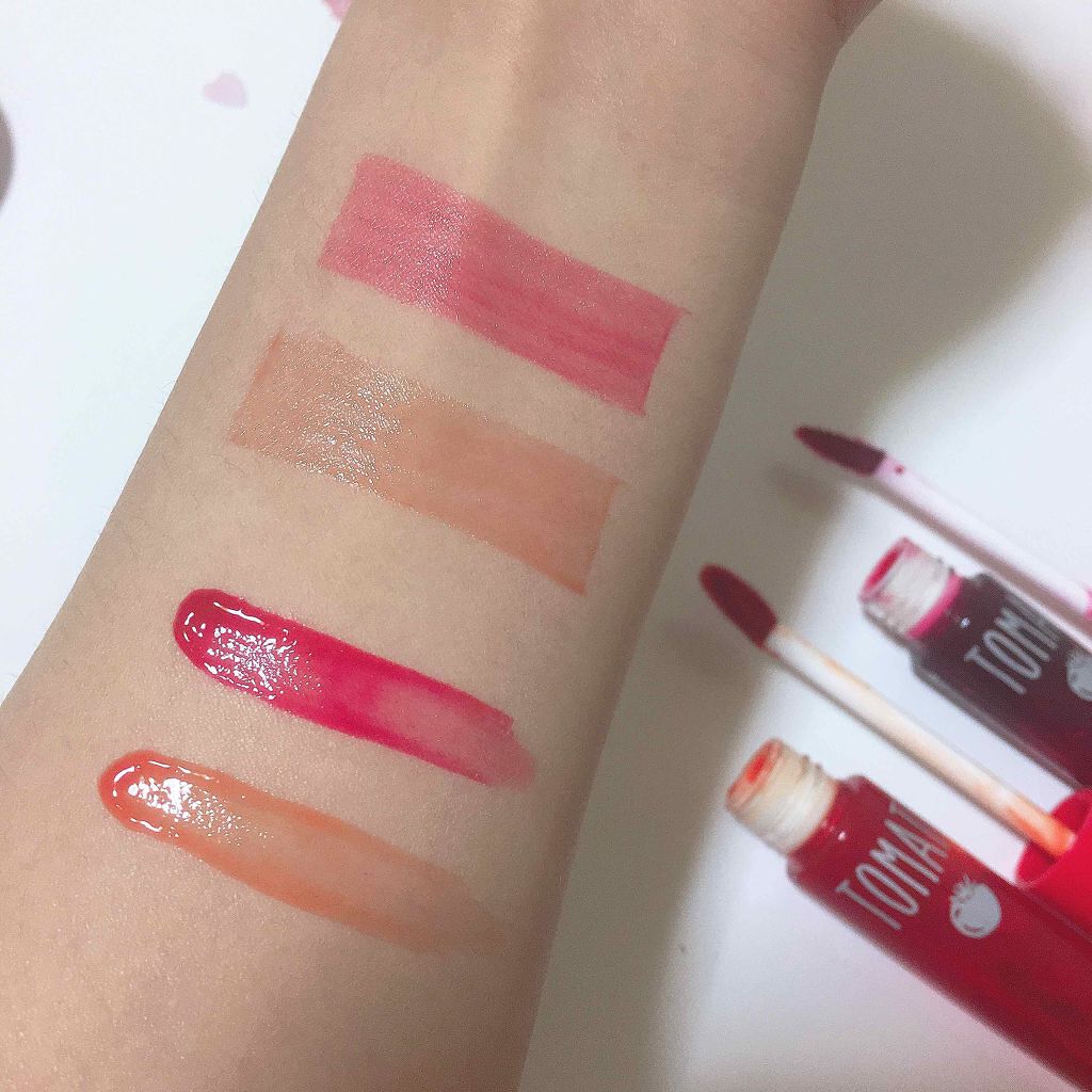 トマトクールジェリーティント/SKINFOOD/リップティントを使ったクチコミ（2枚目）