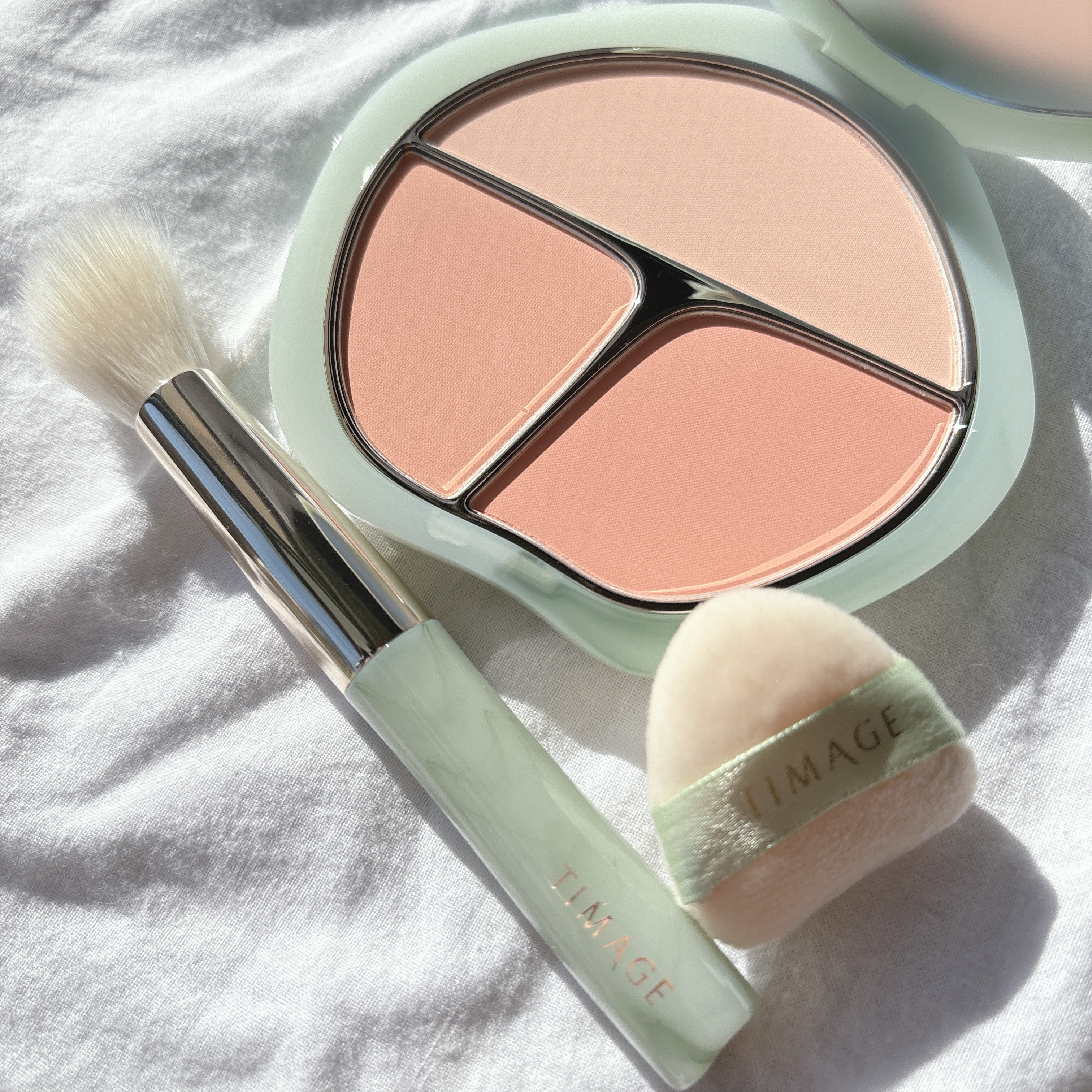 TIMAGE  3色チークパレット/TIMAGE/パウダーチークを使ったクチコミ（3枚目）