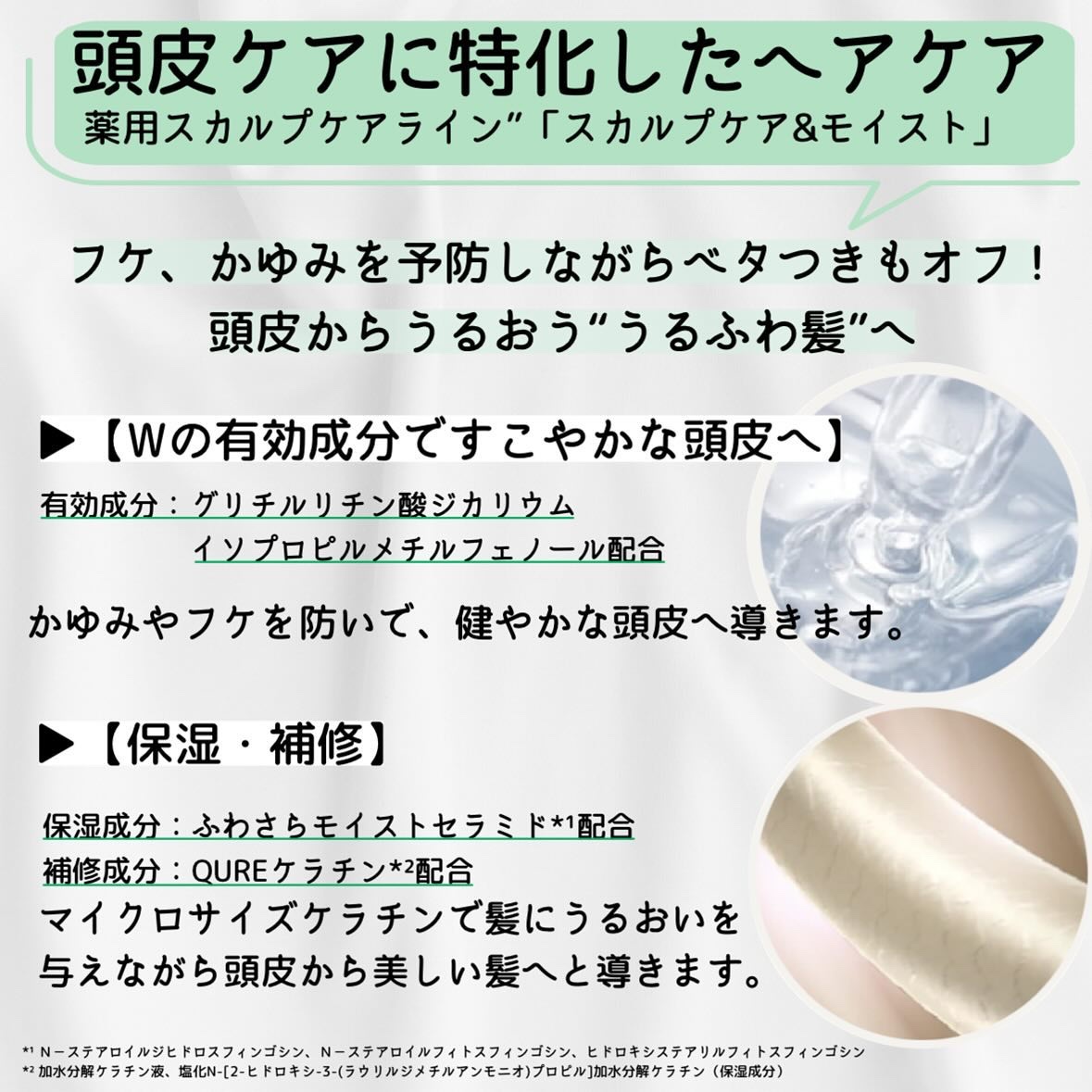 Scalp Care&Moist 薬用シャンプー/薬用トリートメント シャンプー詰替用（360ml）/MQURE/市販シャンプーを使ったクチコミ（3枚目）