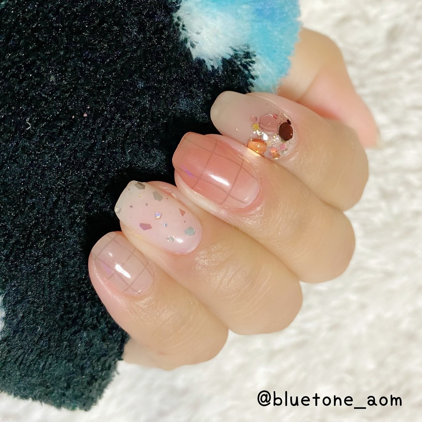 貼るジェルネイル/セリア/ネイルシールを使ったクチコミ(5枚目)