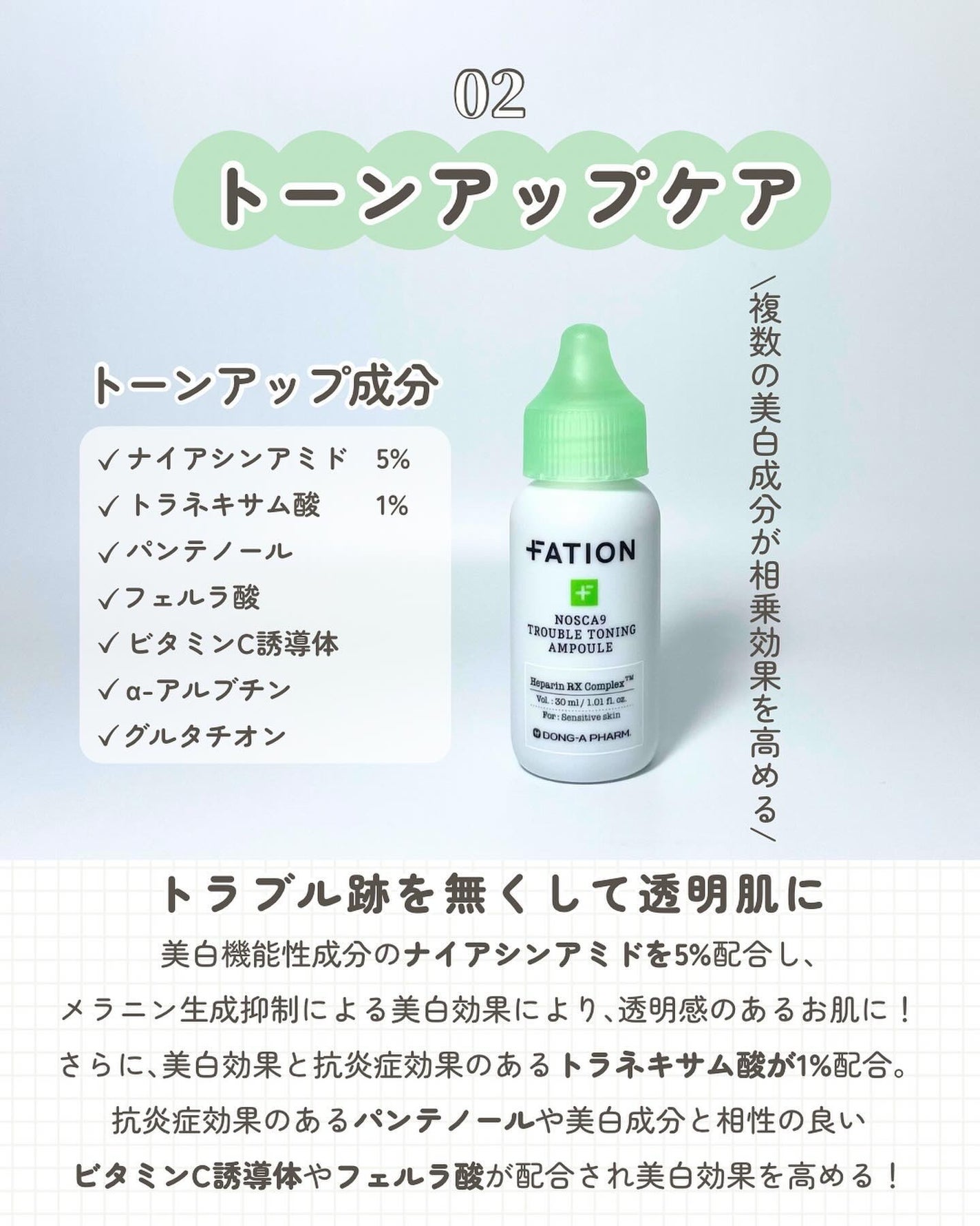 ノスカナイン トラブル セラム/FATION/美容液を使ったクチコミ(3枚目)