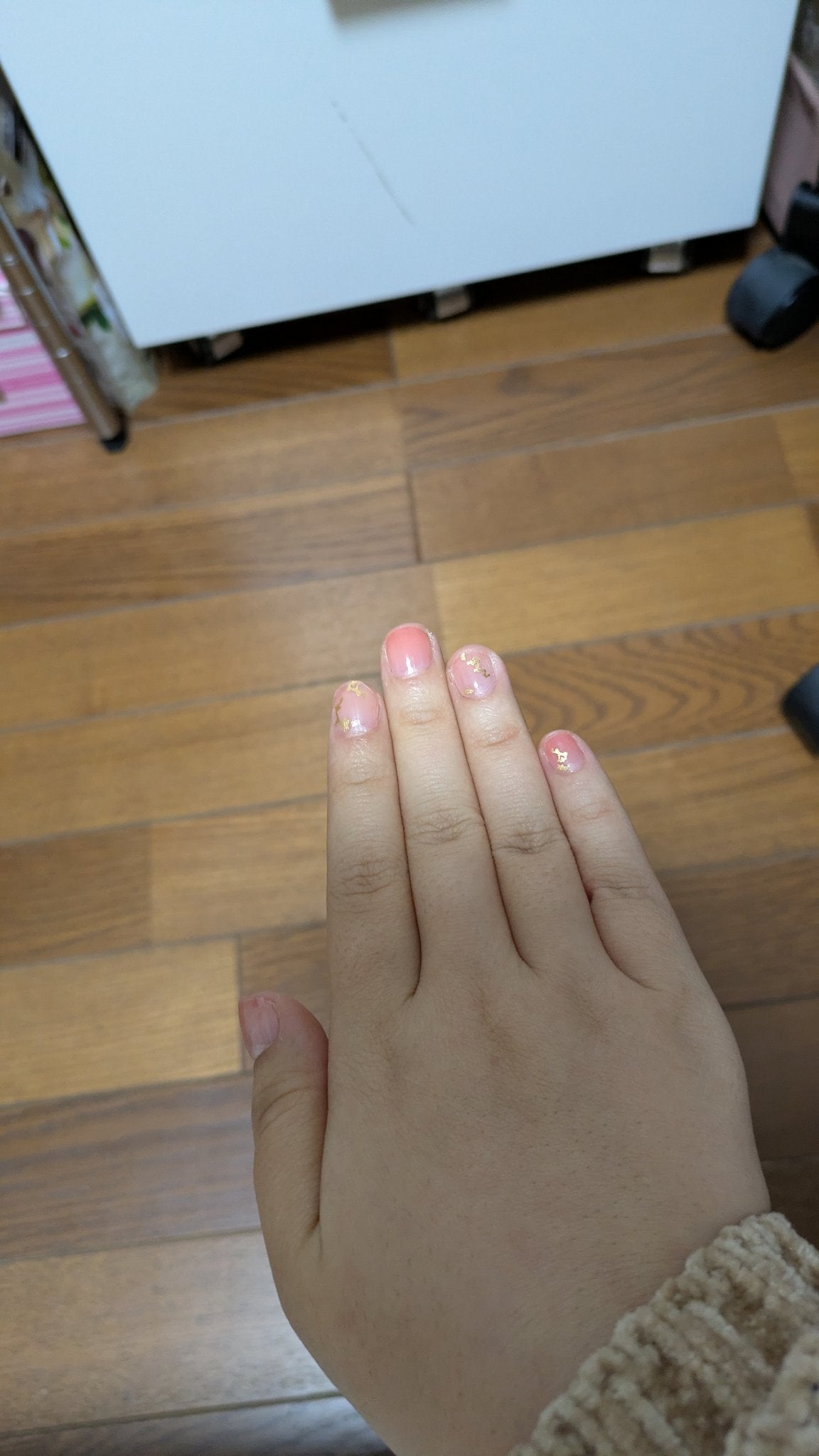 ダイソー ちびジェルネイルシール (ニュアンスピンク) DAISO