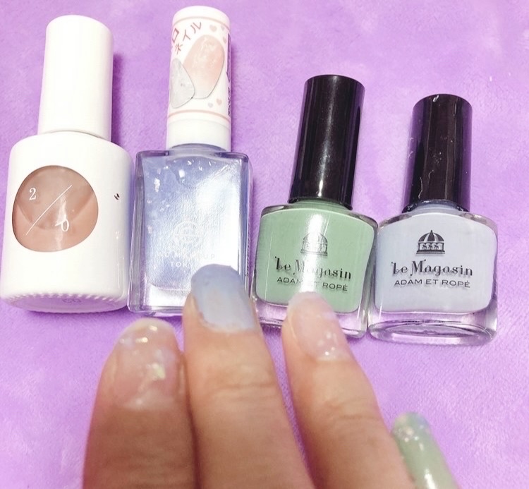 カラーベースコート ゼロ/uka/オールインワンネイルを使ったクチコミ（2枚目）