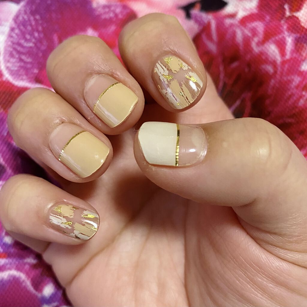 セミキュアジェルネイル（ハンド） ND-024 N Ombrer Beige /ohora/ネイルシールを使ったクチコミ（2枚目）