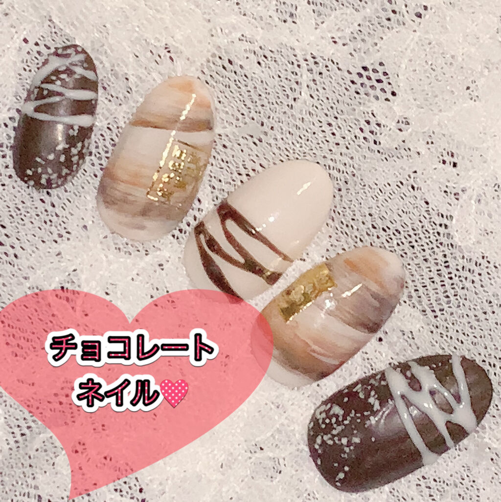 #セルフネイル,#バレンタインネイル,#ジェルネイルのネイルデザイン