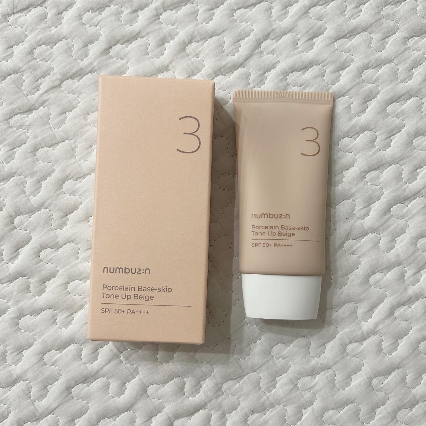 3番 ノーファンデ陶器肌トーンアップクリーム/numbuzin/化粧下地を使ったクチコミ(1枚目)