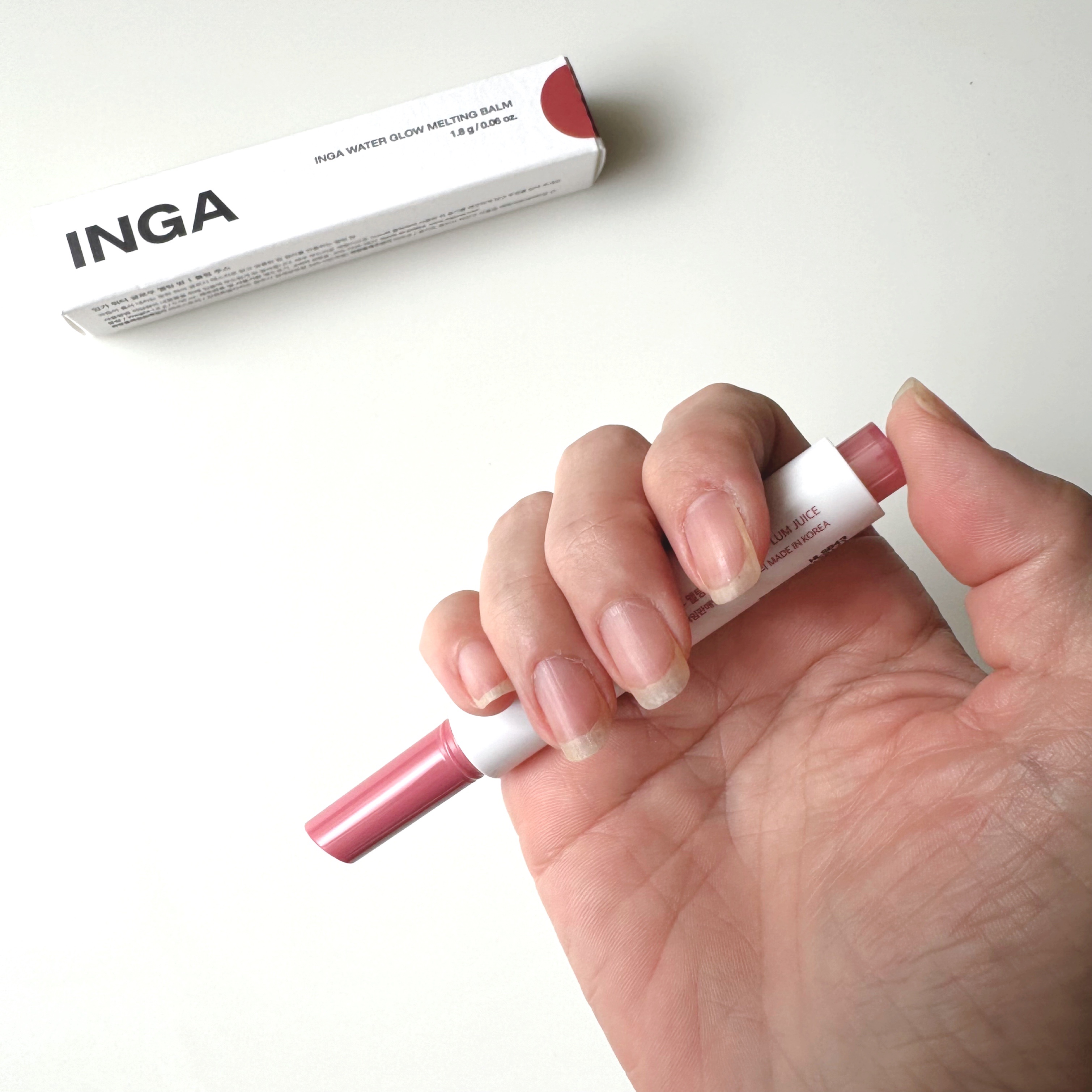 ウォーターグローメルティングバーム 05 プラムジュース（Plum Juice）/INGA/口紅を使ったクチコミ（2枚目）