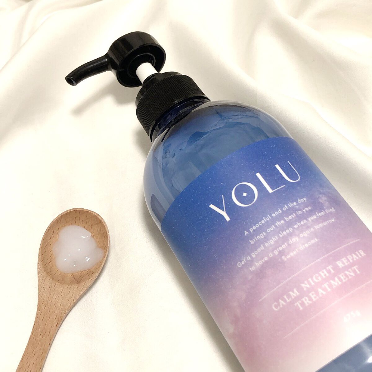 カームナイトリペアシャンプー／トリートメント/YOLU/市販シャンプーを使ったクチコミ（3枚目）