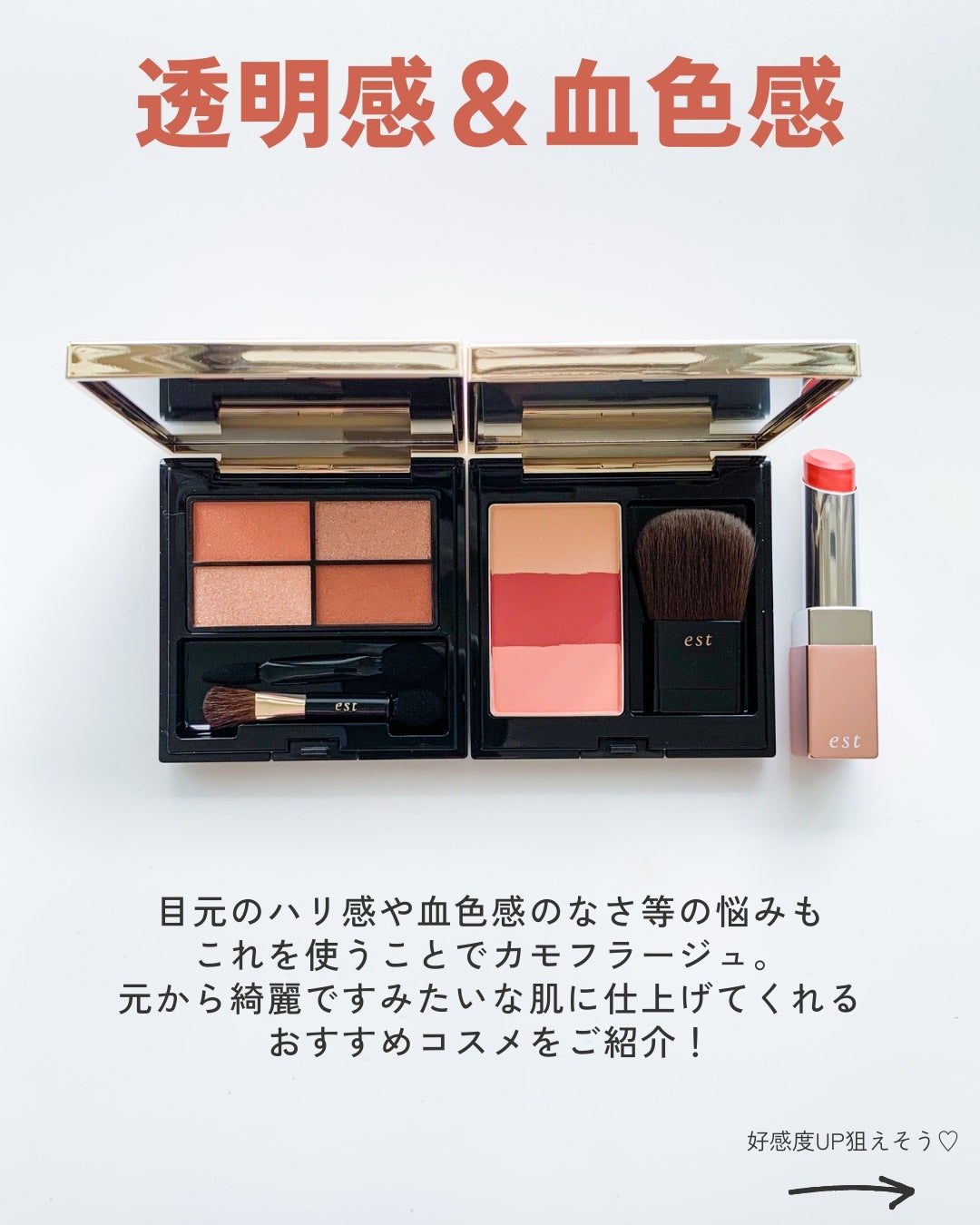 ピュア クラリティ シアー アイシャドウ/est/アイシャドウパレットを使ったクチコミ(2枚目)