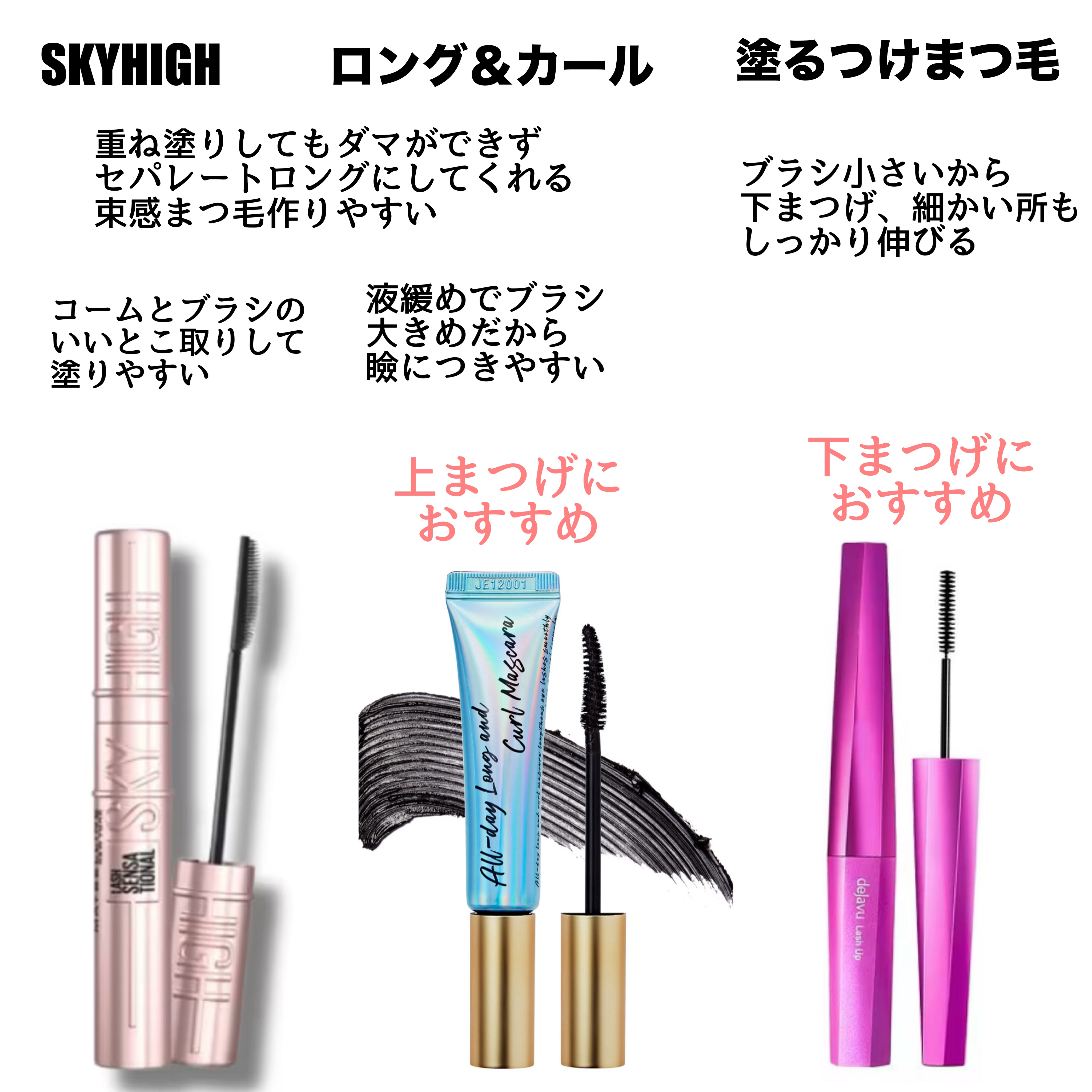 オールデイ ロング アンド カール マスカラ/Milk Touch/マスカラを使ったクチコミ（2枚目）