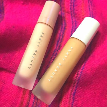 Fenty Beauty by Rihanna 
Pro Filt’r
下地とリキッドファンデーション(190番)

☆つけ心地
左...下地
コントロールカラーと保湿の役目とのことですが、つけた感じ顔