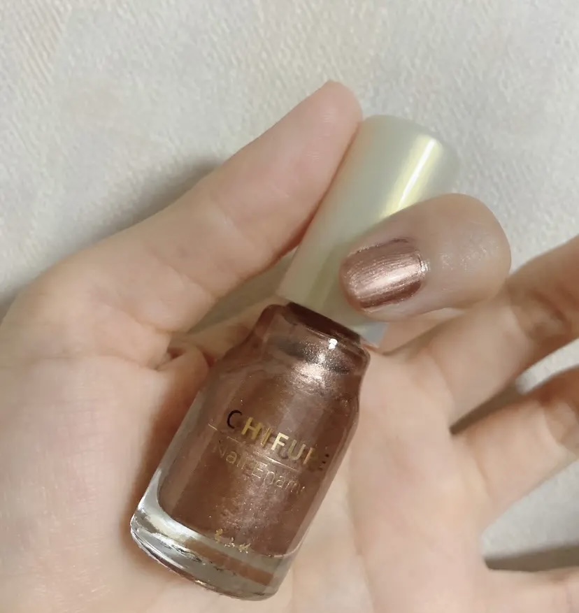 ネイル エナメル 743 ブラウン系パール/ちふれ/マニキュアを使ったクチコミ（3枚目）