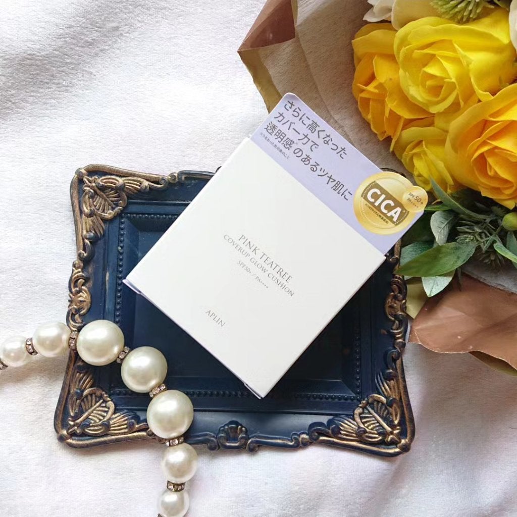 ピンクティーツリーカバーアップグロウクッション/APLIN/クッションファンデーションを使ったクチコミ(2枚目)
