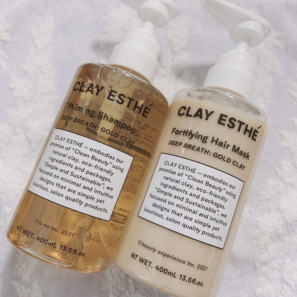 プライミングシャンプー/フォーティファイングヘアマスク ゴールドクレイ/クレイエステ/サロンシャンプーを使ったクチコミ（1枚目）