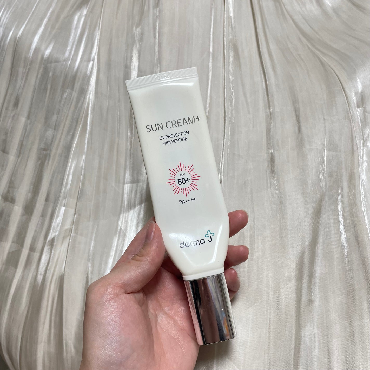 サンクリーム+/ DermaJ/日焼け止めクリームを使ったクチコミ(2枚目)