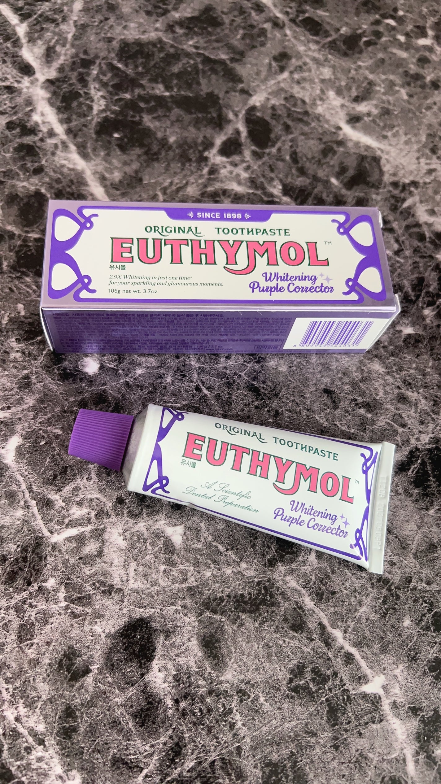 ホワイトパープル歯みがき ピーチフローラルミントの香り/EUTHYMOL/歯磨き粉を使ったクチコミ(1枚目)