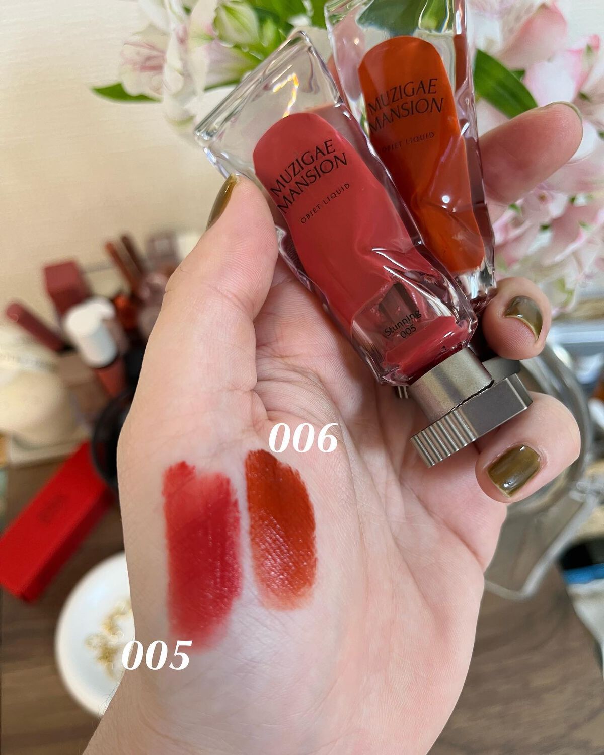 オブジェリキッド/MUZIGAE MANSION/口紅を使ったクチコミ(2枚目)