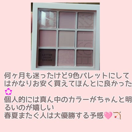 マイフェイブムードアイパレット 9カラー/HOLIKA HOLIKA/アイシャドウパレットを使ったクチコミ(4枚目)