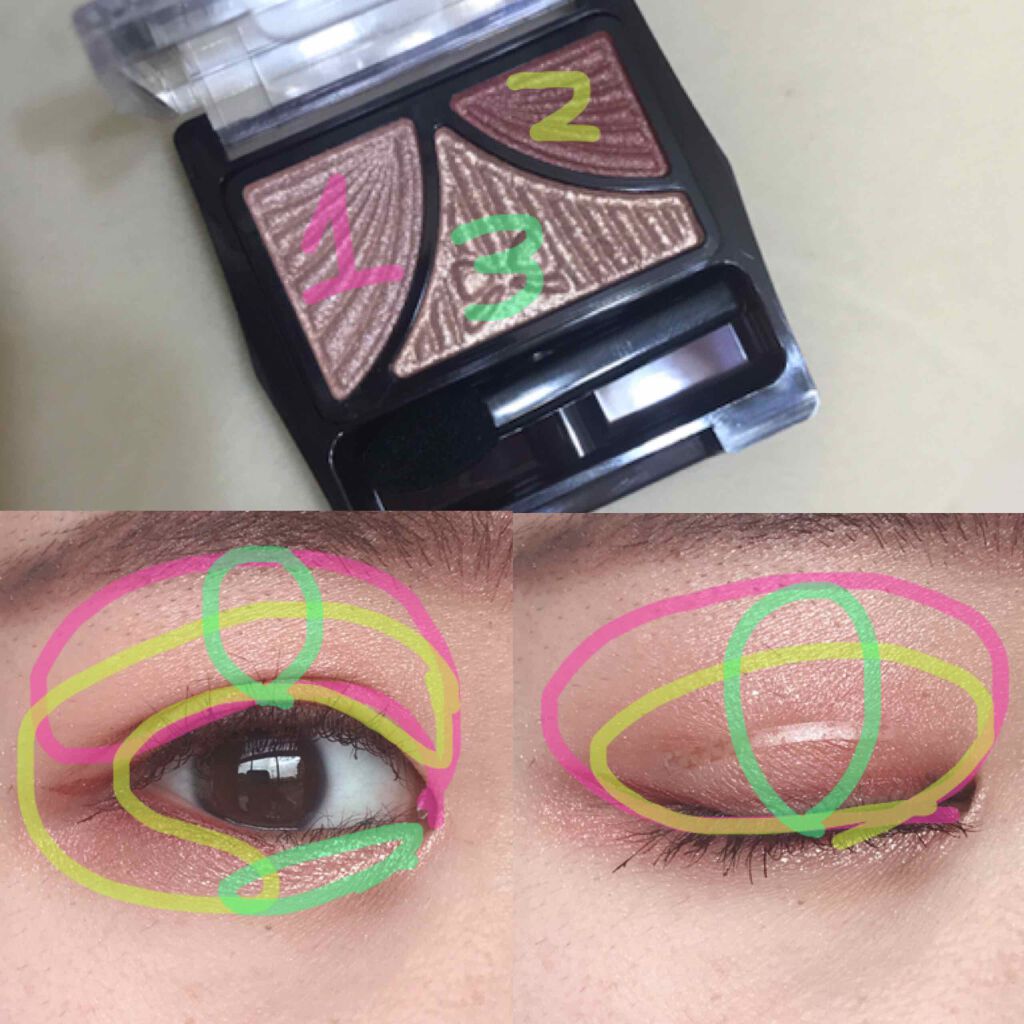 ジューシーピュアアイズ/キャンメイク/アイシャドウパレットを使ったクチコミ(3枚目)