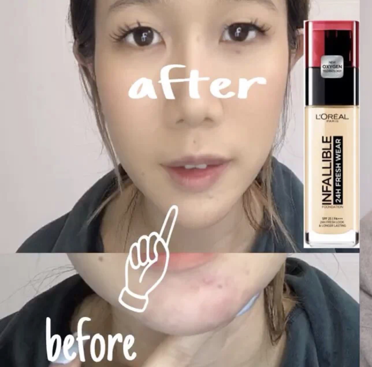インファリブル フレッシュウェア ファンデーション/ロレアル パリ/リキッドファンデーションを使ったクチコミ（2枚目）